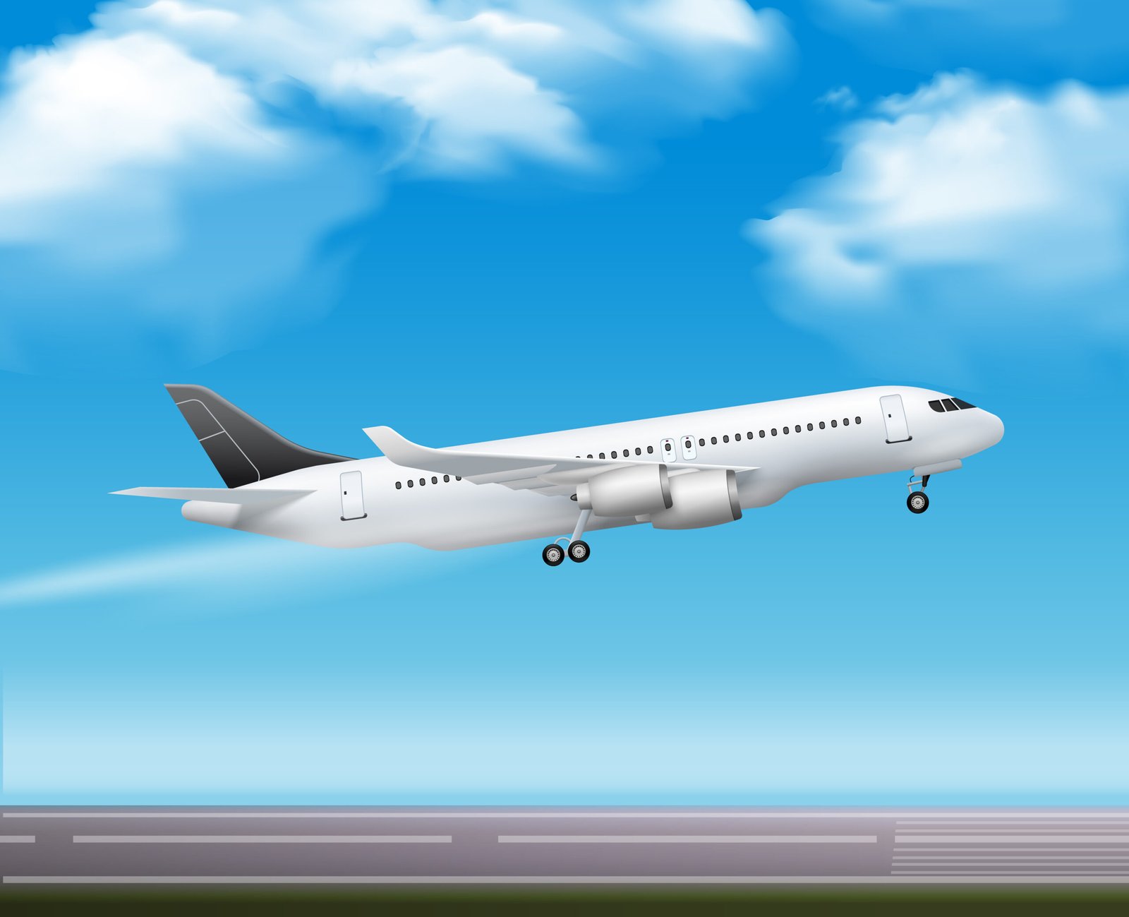Commercial airplane and airline travel services